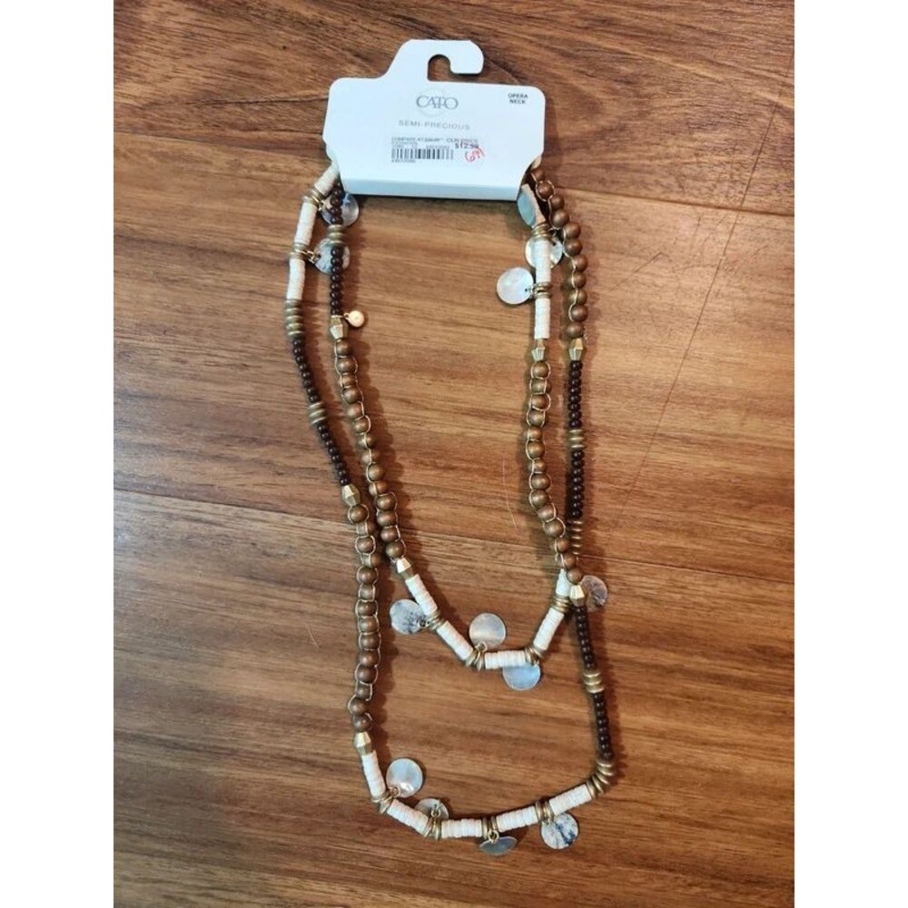 Long Beaded Boho Necklace NWT